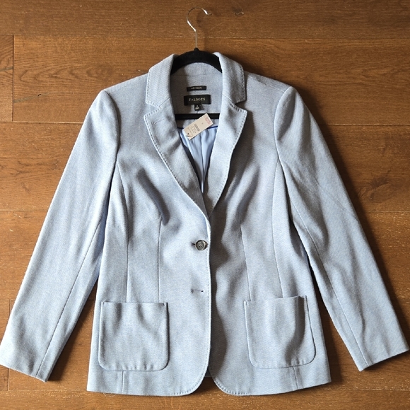 Talbots Light Blue Women's Blazer - Picture 8 of 9